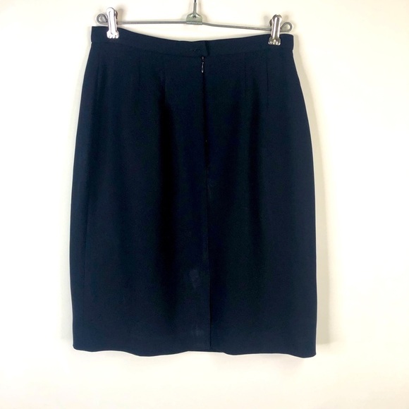 Casual Corner Collectibles Navy blue lined straight skirt sz 4 - Picture 2 of 6